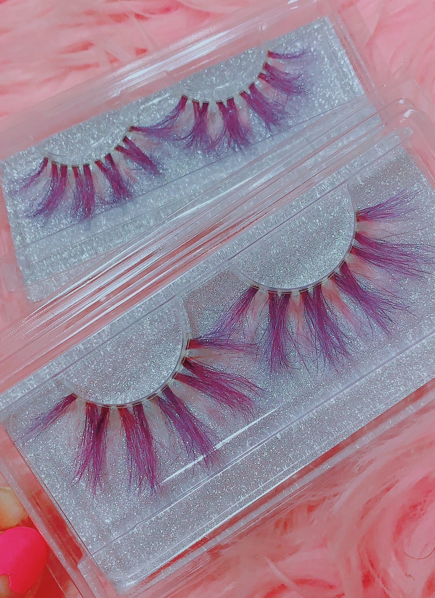 Inked Doll Cosmetics - *PSYCHOTIC FAIRY* (Pastel Pink/Purple) DreamDoll COLOR Lashes !