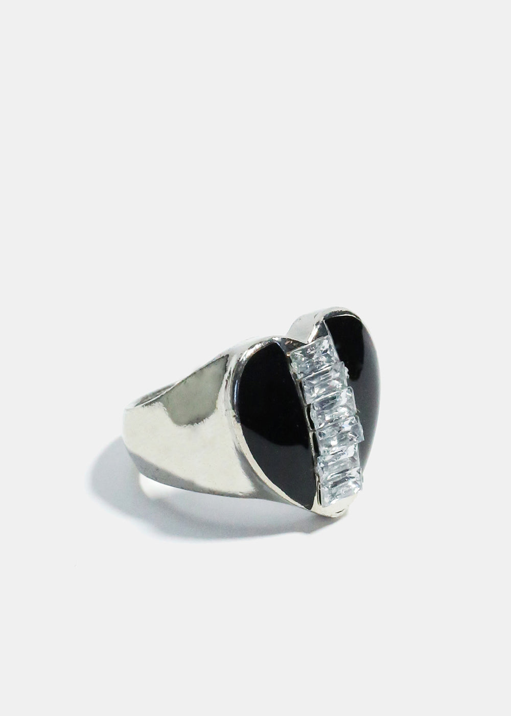 Enamel & Gemstone Heart Ring
