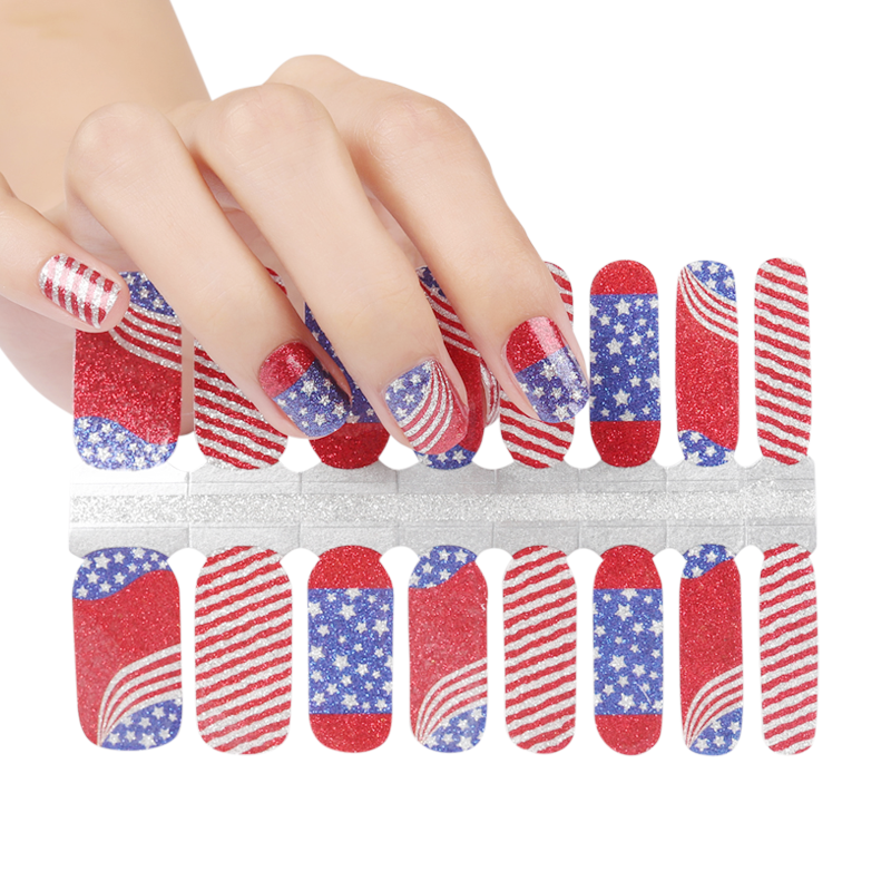Candied Nails - Nail Sticker - Red White & Blue