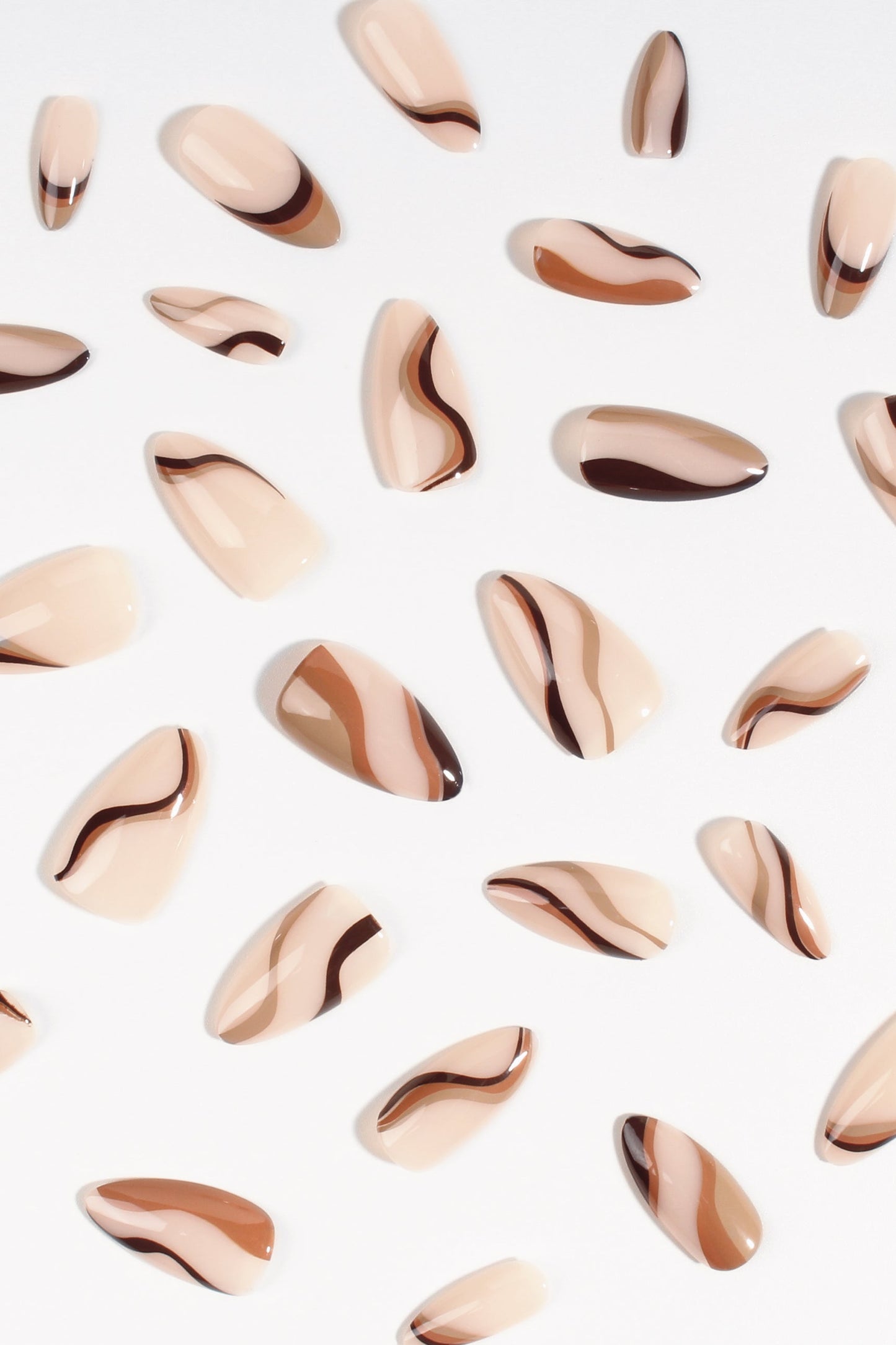 Bonmuz - Pumpkin Swirl | Soft & Durable Press-On Nails