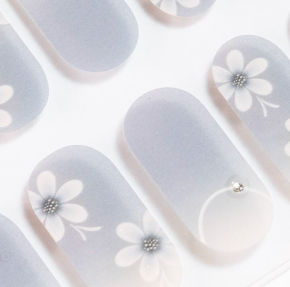 Candied Nails - Blue Floral Gel Nails