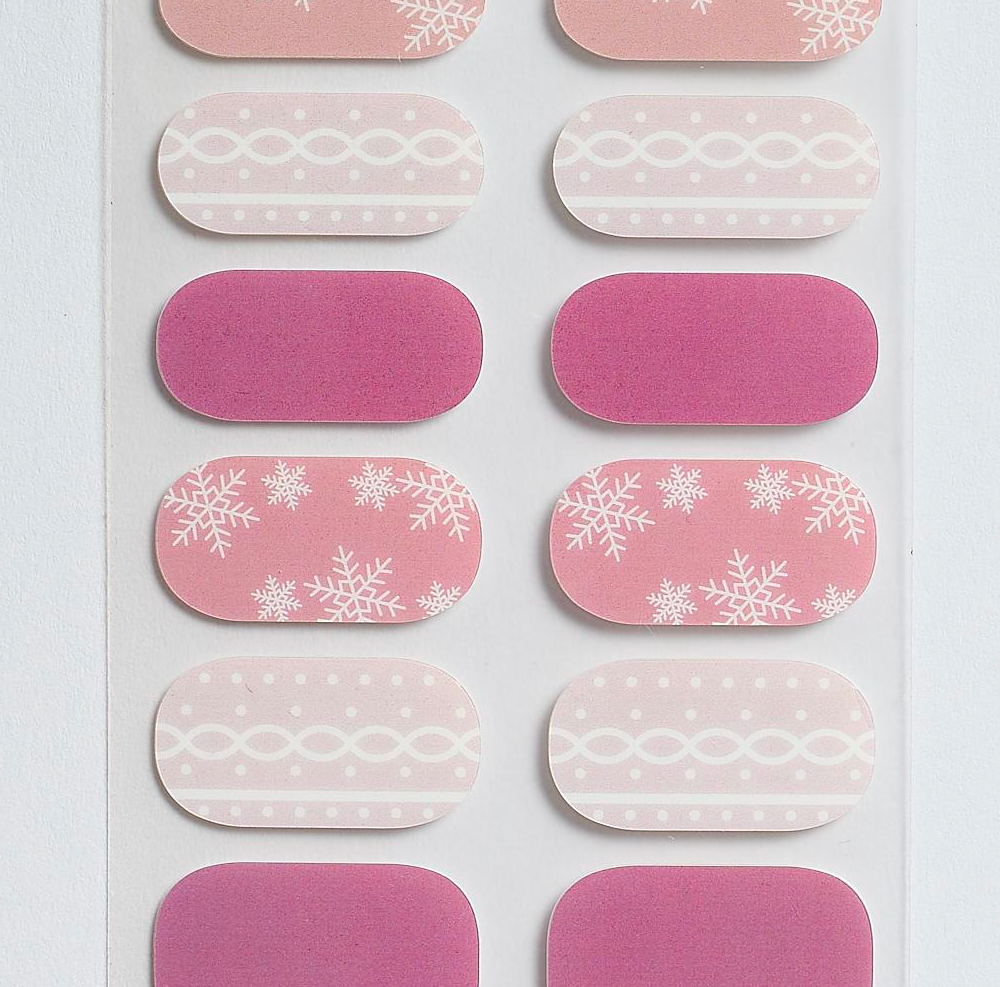Candied Nails - Nail Sticker - Pink Snow Gel Nails