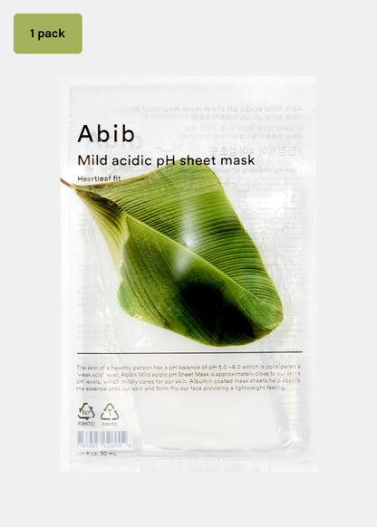 Abib Mild Acidic pH Sheet Mask Heartleaf Fit