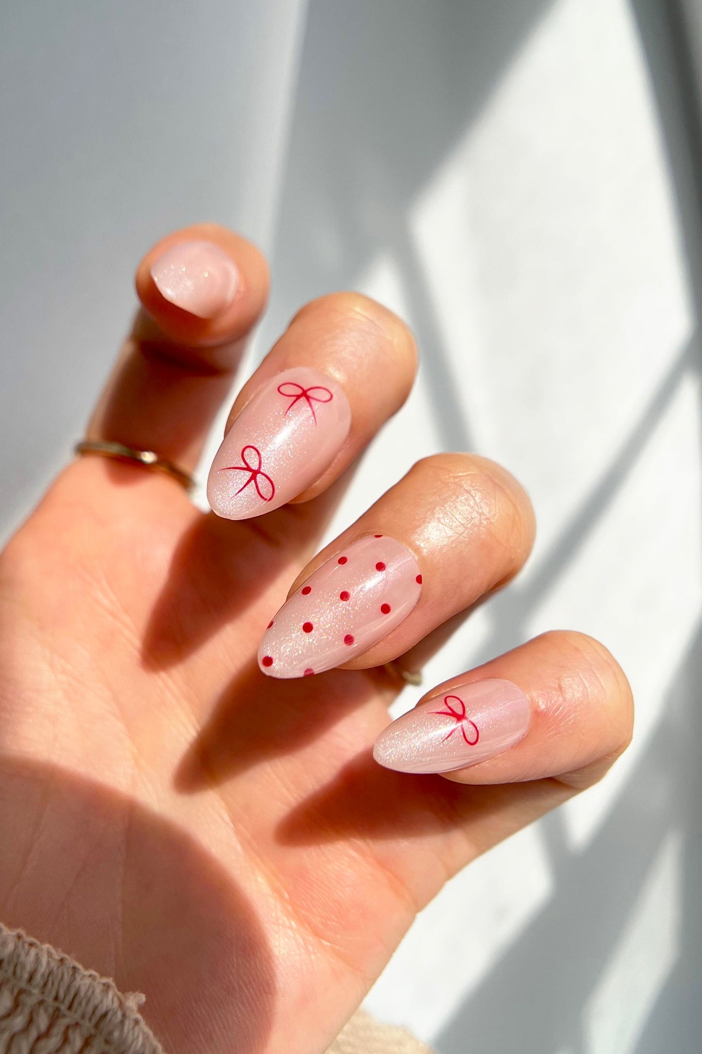 Bonmuz - Berry Bows | Soft & Durable Press-On Nails