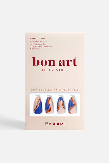 Bonmuz - Cobalt Safari | Soft & Durable Press-On Nails
