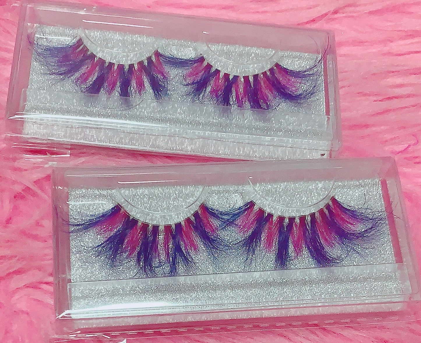 Inked Doll Cosmetics - *BLUEBERRY TWIST* (Blue/Fuschia/Purple) DreamDoll Color Lashes!