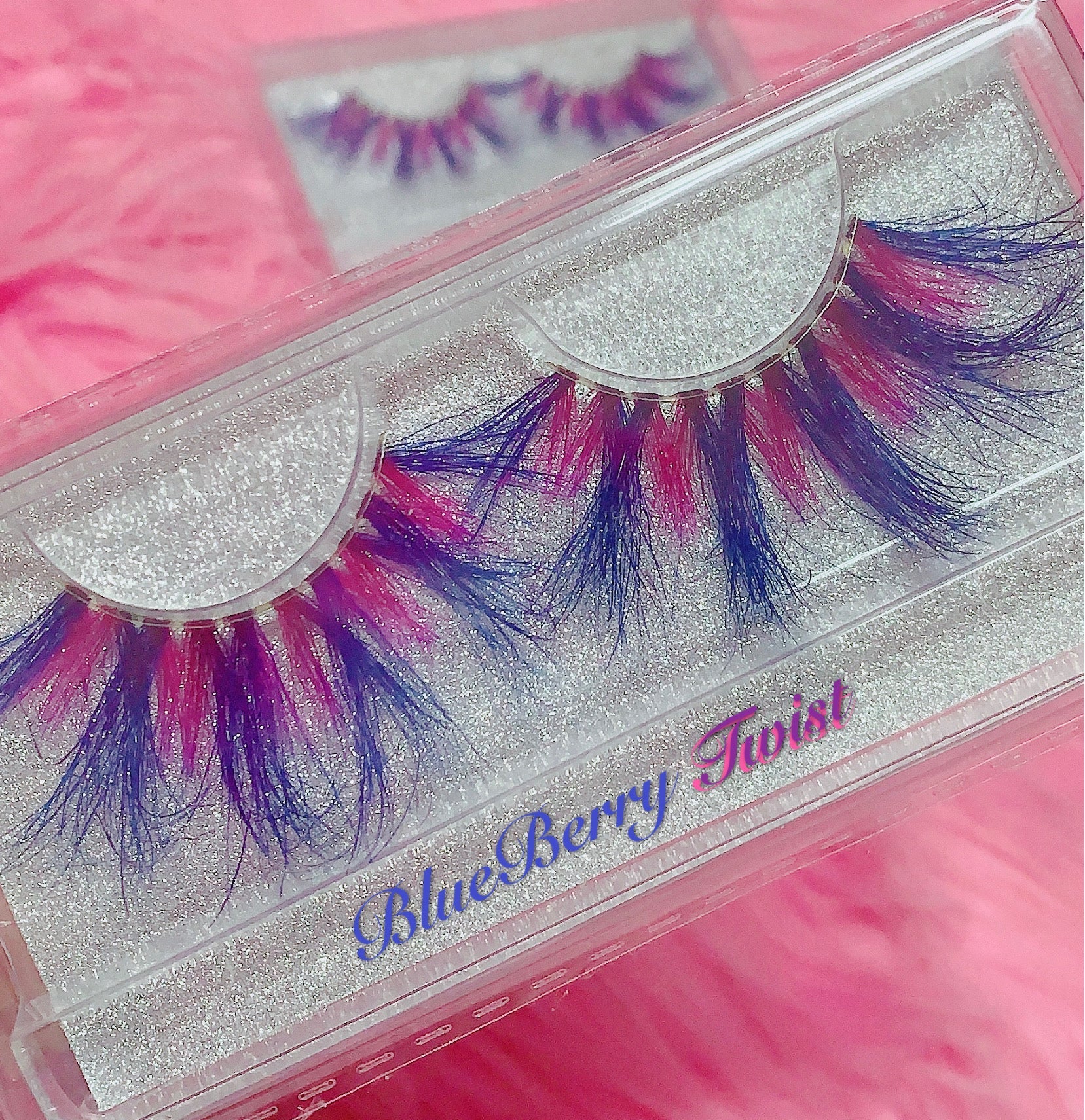 Inked Doll Cosmetics - *BLUEBERRY TWIST* (Blue/Fuschia/Purple) DreamDoll Color Lashes!