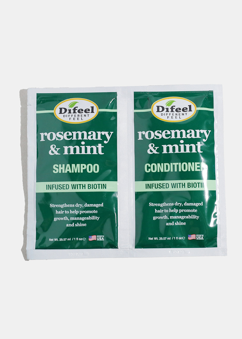 Difeel Rosemary & Mint Shampoo & Conditioner Packet