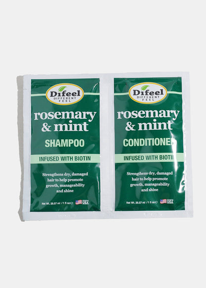 Difeel Rosemary & Mint Shampoo & Conditioner Packet