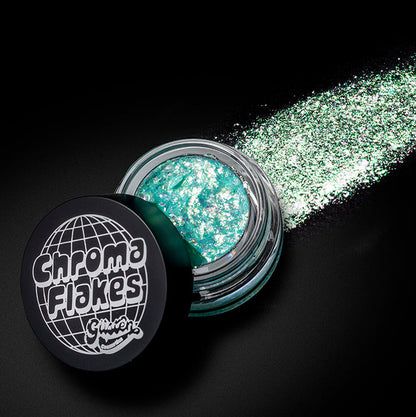 Sea Chroma Flakes (Turquoise) - Duochrome Pigment - Glisten Cosmetics