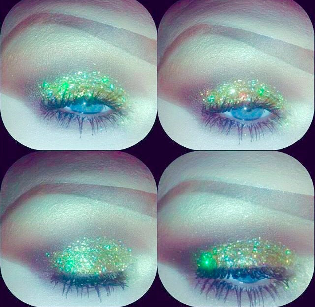 Inked Doll Cosmetics - ELECTRIC LIME! *UV* Chunky Iridescent Glamdoll Glitter