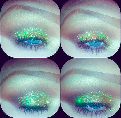 Inked Doll Cosmetics - ELECTRIC LIME! *UV* Chunky Iridescent Glamdoll Glitter