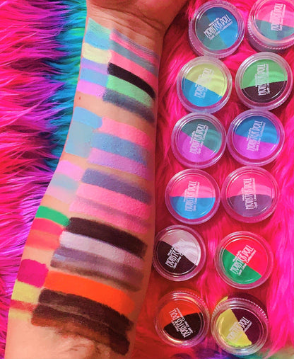 Inked Doll Cosmetics - (HUGE!) Monster Doll HONEY SWAMP *UV NEON PASTEL* Split Liner/Face/Body Paint