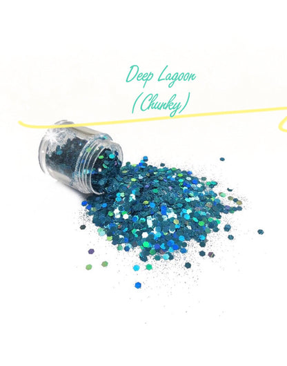 Inked Doll Cosmetics - DEEP LAGOON (CHUNKY or FINE) GlamDoll Glitter