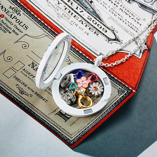 Heart Rhinestone Locket Charm