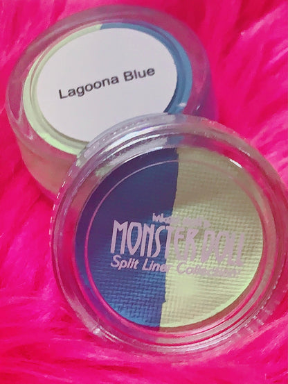 Inked Doll Cosmetics - (HUGE!) Monster Doll LAGOONA BLUE *UV Neon Pastel* SPLIT LINER/ FACE BODY PAINT