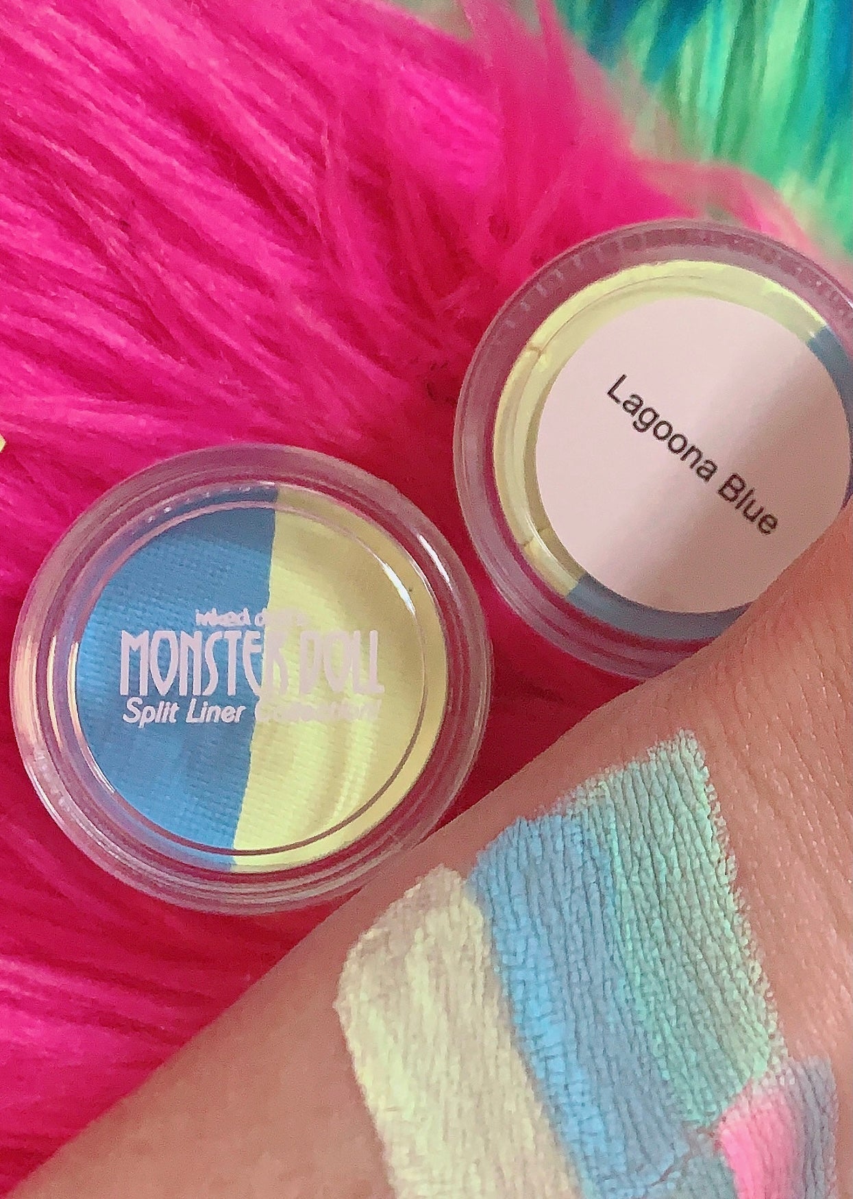 Inked Doll Cosmetics - (HUGE!) Monster Doll LAGOONA BLUE *UV Neon Pastel* SPLIT LINER/ FACE BODY PAINT
