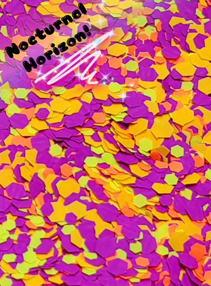 Inked Doll Cosmetics - "NOCTURNAL HORIZON" *UV/BlackLight* Festival FunFetti