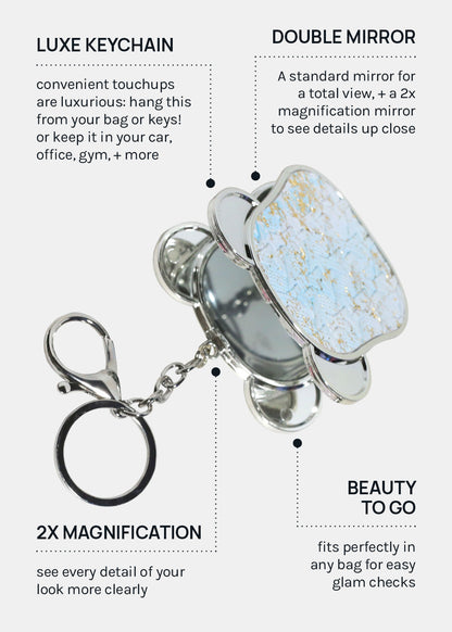 AOA Pro Double-Sided Compact Mirror – Bear Keychain