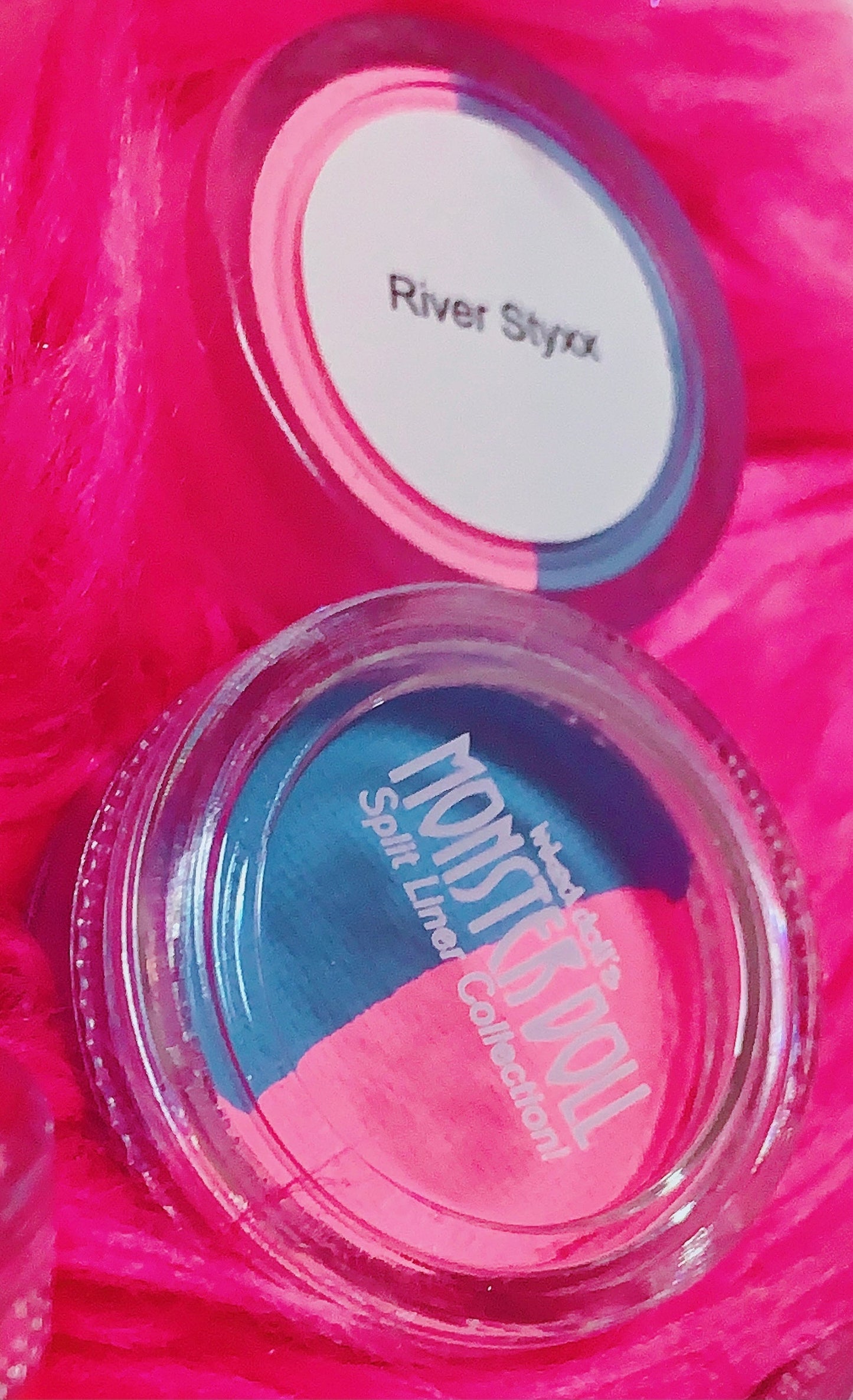 Inked Doll Cosmetics - (HUGE!) Monster Doll RIVER STYXX *UV Neon Pastel* SPLIT LINER/FACE/BODY PAINT