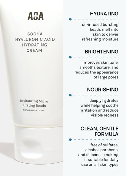 AOA Skin Sooha Hyaluronic Acid Hydrating Cream 70ml