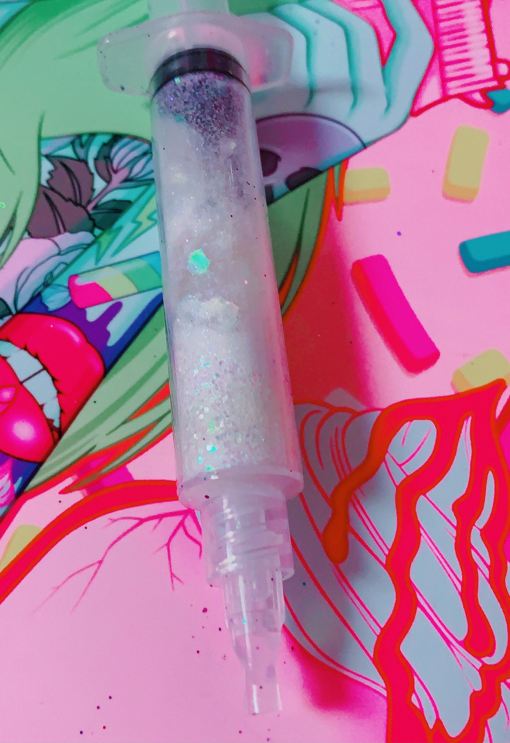 Inked Doll Cosmetics - MARSHMALLOW FROSTING GlamDoll Glitter Syringe