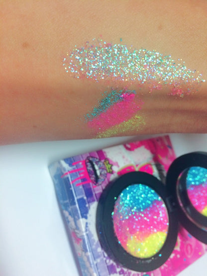 Inked Doll Cosmetics - *TROPICAL SLUSHY !* Iridescent Glitter Pressed Single!