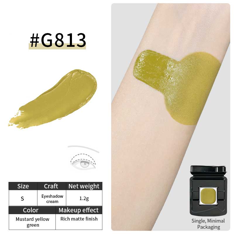 G813 (Misty Grey/Green) - Refillable Multipurpose Cream - Cheeryep