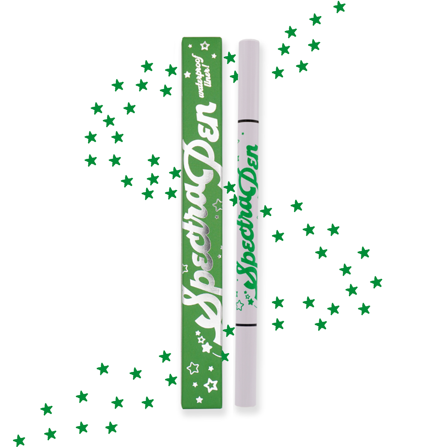 Green Spectra Pen - Star Stamp Liner - Glisten Cosmetics