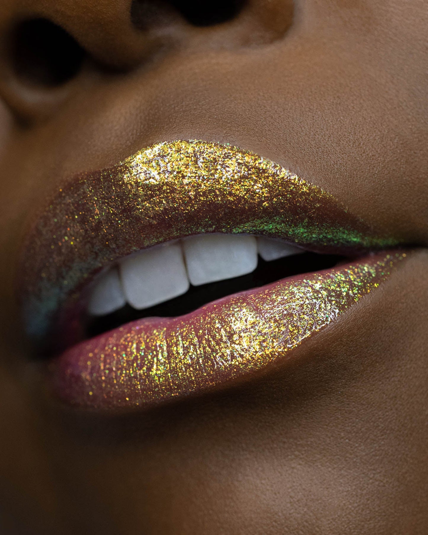 Luna Chroma Gloss (Light Pink/Gold) - Multichrome Lip Gloss - Glisten Cosmetics