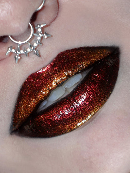 Phoenix Chroma Gloss (Bronze/Gold) - Multichrome Lip Gloss - Glisten Cosmetics