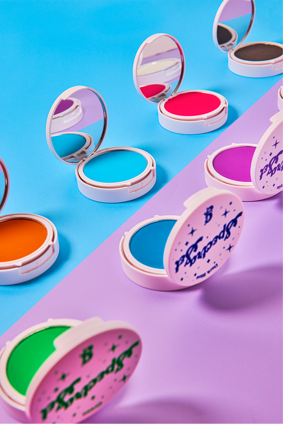 White Spectra Set - Colourful Pressed Powder - Glisten Cosmetics