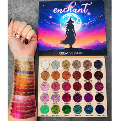 Creative Soul Cosmetics - Enchant Pressed Glitter Eyeshadow Palette